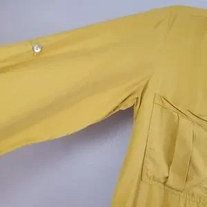 Zara Dresses Zara Mustard Yellow Drop Waist Button Front - Main Image